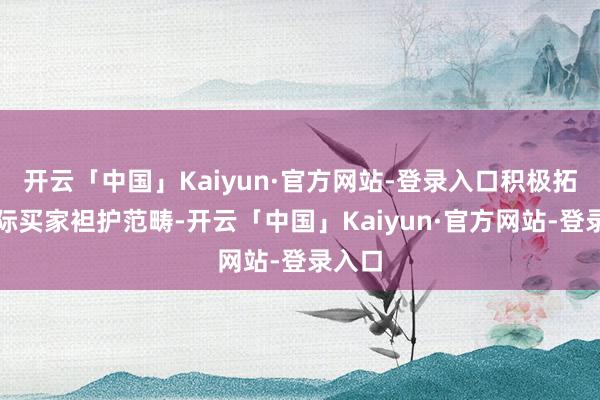 开云「中国」Kaiyun·官方网站-登录入口积极拓展国际买家袒护范畴-开云「中国」Kaiyun·官方网站-登录入口