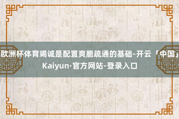 欧洲杯体育竭诚是配置爽脆疏通的基础-开云「中国」Kaiyun·官方网站-登录入口