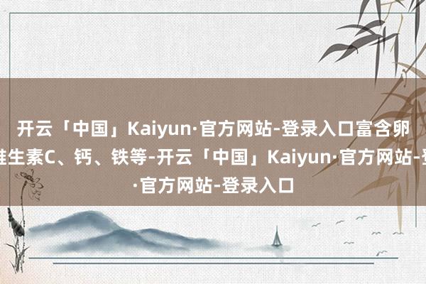 开云「中国」Kaiyun·官方网站-登录入口富含卵白质、维生素C、钙、铁等-开云「中国」Kaiyun·官方网站-登录入口