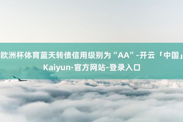 欧洲杯体育蓝天转债信用级别为“AA”-开云「中国」Kaiyun·官方网站-登录入口